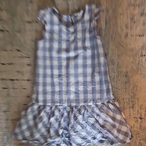 Charming Blue Checkered Kids Dress